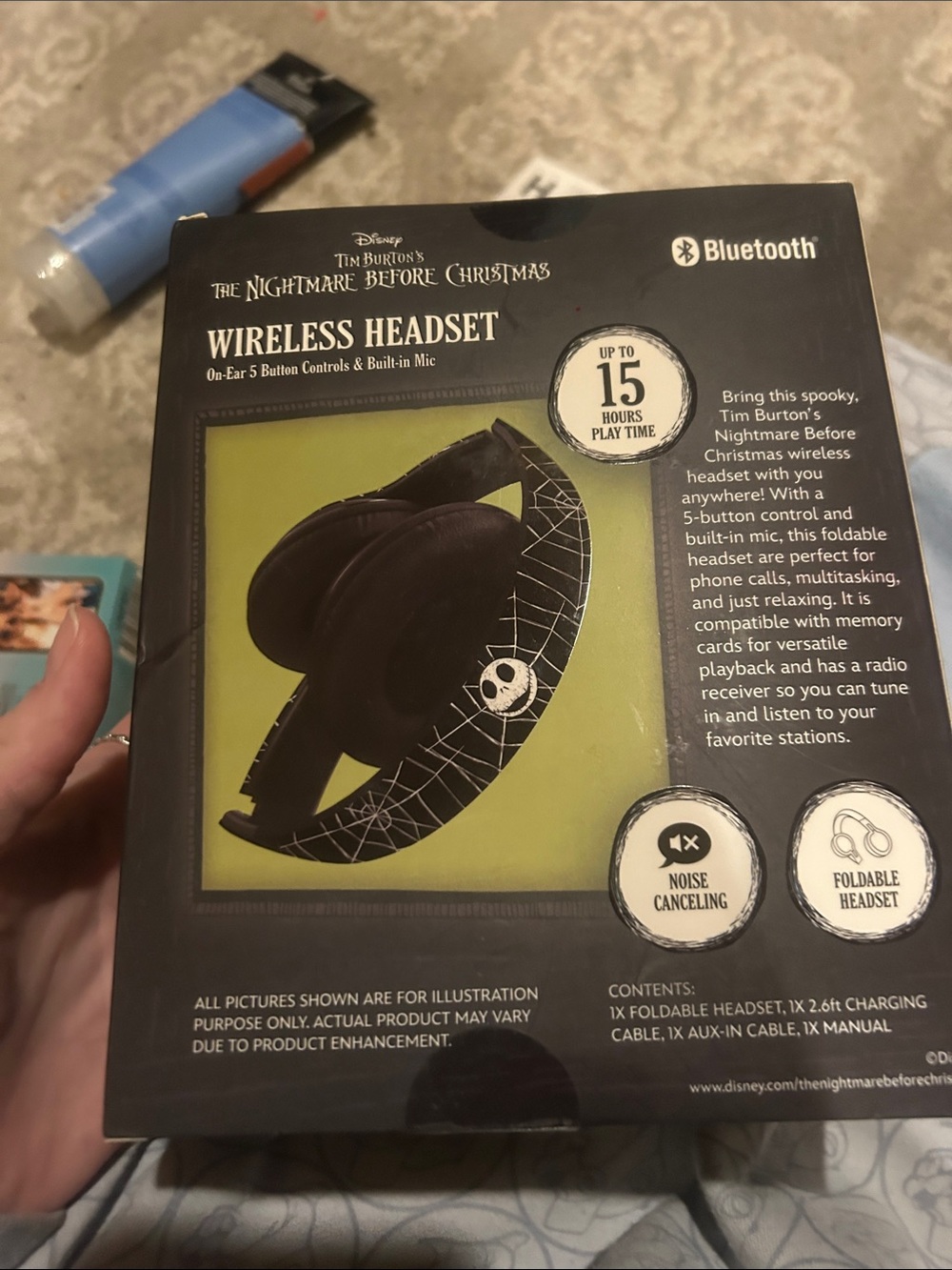 Disney The Nightmare Before Christmas Wireless Bluetooth Headset - Black